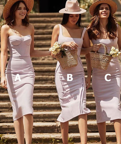 Tea Length Bridesmaid Dresses for Wedding Party under 100 JM002