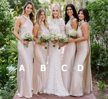 Laden Sie das Bild in den Galerie-Viewer, Elegant Long Sheath Bridesmaid Dresses for Wedding Party