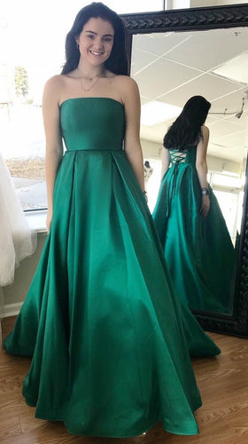 Strapless Green Long Prom Dresses Under 100