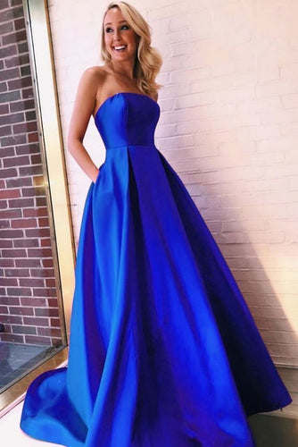 Strapless Long Prom Dresses with Pockets Under 100