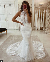 Carica l&#39;immagine nel visualizzatore di Gallery, Mermaid Wedding Dresses Bridal Gown with Appliques