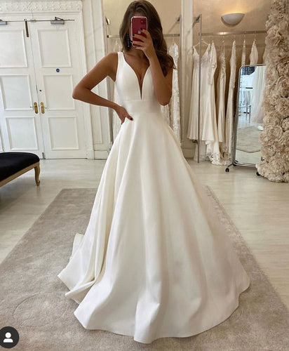 V Neck Wedding Dresses Bridal Gown