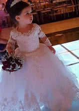 Load image into Gallery viewer, Cute Flower Girl Dresses with Full Length Sleeves