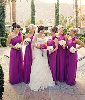 One Shoulder Purple Bridesmaid Dresses under 100 MK6