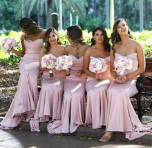 Load image into Gallery viewer, Sweetheart Long Pink Bridesmaid Dresses under 100