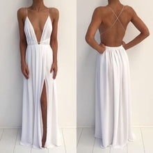 Load image into Gallery viewer, White Split Prom Dresses under 100 GH8