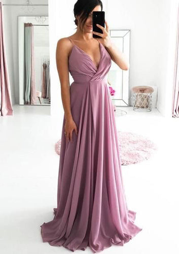 Spaghetti Straps V Neck Prom Dresses under 100