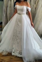 Load image into Gallery viewer, Off the Shoulder Wedding Dresses Bridal Gown Detachable