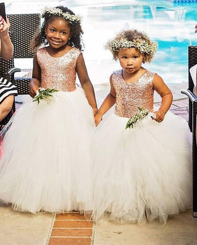 Sweet Flower Girl Dresses with Sequins