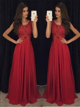 Load image into Gallery viewer, Elagant Red Prom Dresses with Appliques Lace