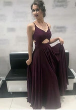 Load image into Gallery viewer, Elegant Wine Long Prom Dresses for Women Under 100