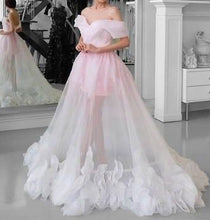 Load image into Gallery viewer, Off the Shoulder Pear Pink Long Prom Dresses