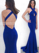 Charger l&#39;image dans la galerie, Halter Mermaid Long Prom Dresses Under 100