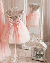 Load image into Gallery viewer, Pink Flower Girl Dresses with Bowknot