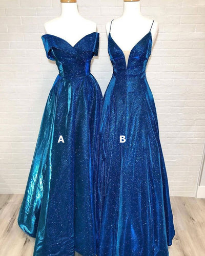 Off the Shoulder Long Prom Dresses Evening Gown