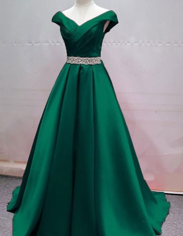 V Neck Long Prom Dresses Evening Gown under 100