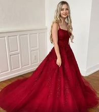 Load image into Gallery viewer, Elegant Long Prom Dresses with Appliques Criss Cross