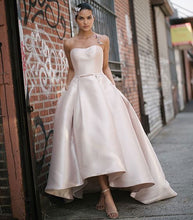 Load image into Gallery viewer, Strapless Hi Low Wedding Dresses Bridal Gown