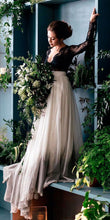 Load image into Gallery viewer, V Neck Gradient Wedding Dresses Bridal Gown with Appliques Sleeves