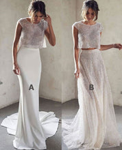 Carica l&#39;immagine nel visualizzatore di Gallery, Two Piece Wedding Dresses Bridal Gown for Wedding