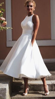 Tea Length Bridal Gown Wedding Dress