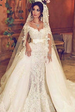 Load image into Gallery viewer, Off the Shoulder Wedding Dresses Bridal Gown with Appliques Beaded