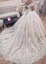 Load image into Gallery viewer, Wedding Dresses Bridal Gown with Appliques Off the Shoulder