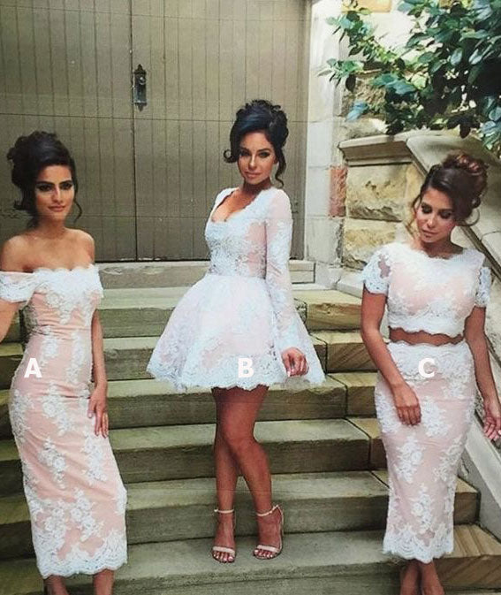 Elegant Bridesmaid Dresses Prom Dresses with Appliques