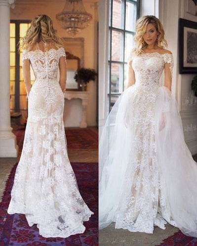 Charming Wedding Dresses Bridal Gown with a Detachable Skirt