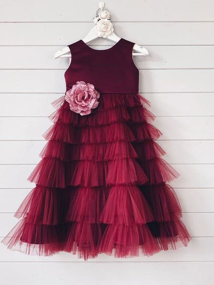 Flower Girl Dresses with Handmade Flower for kid