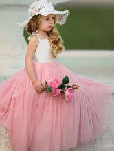 Cargar imagen en el visor de la galería, Spaghetti Straps Floor Length Flower Girl Dresses