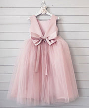 Laden Sie das Bild in den Galerie-Viewer, Pink Floor Length Flower Girl Dresses Under 100