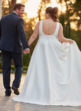 Load image into Gallery viewer, Plus Size V Neck Wedding Dresses Bridal Gown