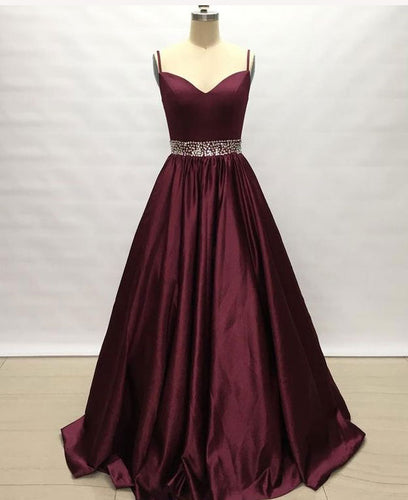 Spaghetti Straps Prom Dresses Evening Gown