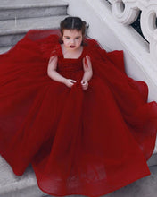 Charger l&#39;image dans la galerie, Burgundy Flower Girl Dresses Square Birthday Gown