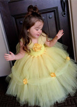 Load image into Gallery viewer, Yellow Flower Girl Dresses Birthday Gown