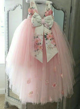 Cargar imagen en el visor de la galería, Pink Flower Girl Dresses Birthday Gown Print