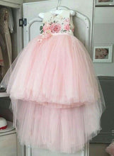 Cargar imagen en el visor de la galería, Pink Flower Girl Dresses Birthday Gown Print