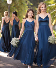 Load image into Gallery viewer, Spaghetti Straps Long Bridesmaid Dresses for Wedding Party