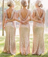 Load image into Gallery viewer, Bridesmaid Dresses Sequins Loosen Back