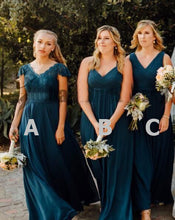 Laden Sie das Bild in den Galerie-Viewer, Mismatch Long Bridesmaid Dresses for Wedding Party KL87