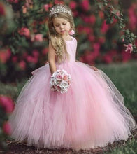 Charger l&#39;image dans la galerie, Cute Ball Gown Flower Girl Dresses Tulle with Sweetheart Back