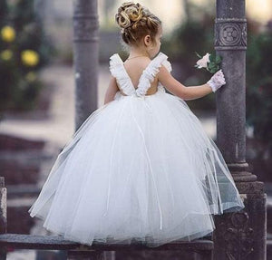 Ball Gown Flower Girl Dresses with Handmade Flower