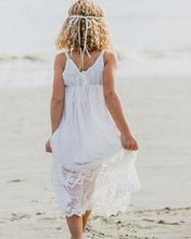 Carica l&#39;immagine nel visualizzatore di Gallery, Boho Beach Flower Girl Dresses for Wedding Party