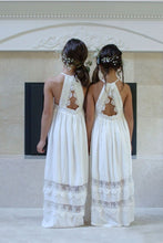 Carica l&#39;immagine nel visualizzatore di Gallery, Boho Long Flower Girl Dresses for Wedding