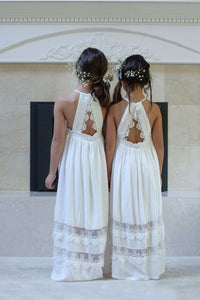 Boho Long Flower Girl Dresses for Wedding