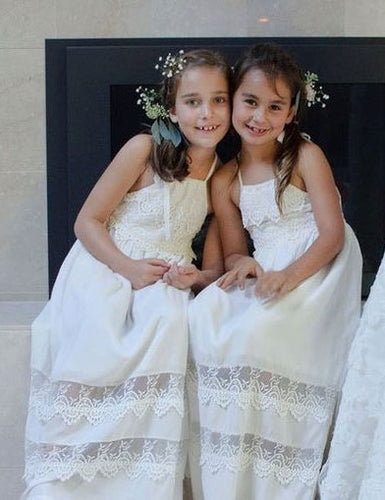 Boho Long Flower Girl Dresses for Wedding