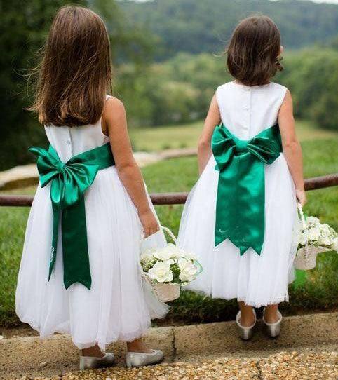 Flower Girl Dresses with Sash for Wedding Party