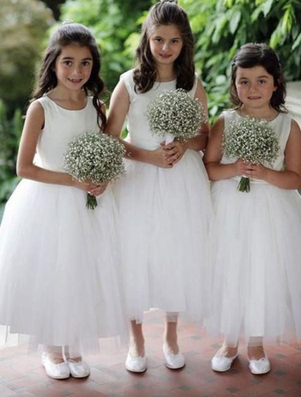 Tea Length Flower Girl Dresses for Wedding Party