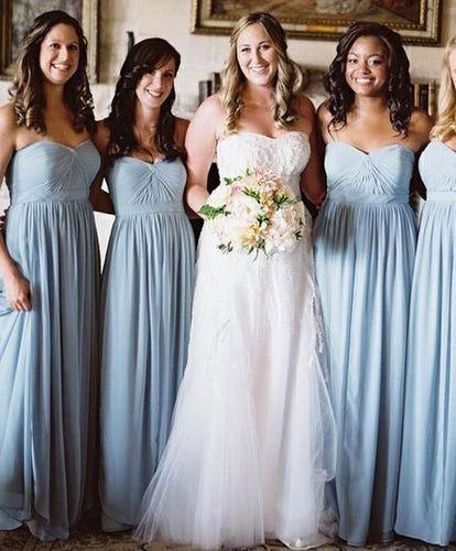 Sweetheart Long Bridesmaid Dresses for Wedding Party